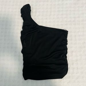 black one shoulder top